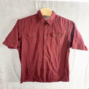 Wrangler Western Wear Button Shirt Mens 2XLT  Short Sleeve Workwear Ranch